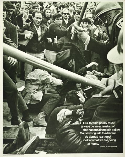 Protest poster about Dow riot